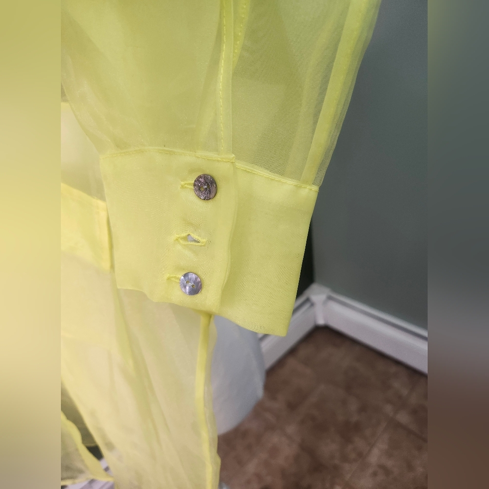 Insight Sheer Lemon Blouse - Picture 4 of 8